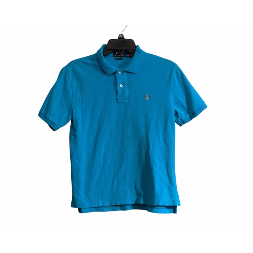 Polo Ralph Lauren Polo Shirt Kids Boy's Large 14-16 Turquoise Logo Collared